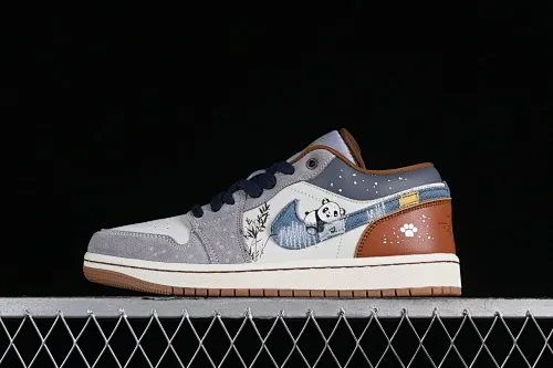 All Categories Air Jordan Jordan Series Basketball Shoes Air Jordan 1 Low Air Jordan 1 Low AJ1 Joe 1 National Treasure Panda Customized Low Bang Cultural Casual Shoes FZ5042-041